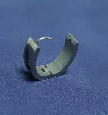 ISO9001 PVD Surface Silver Jewelry Components Clip Ons Earring Tolerance 0.03mm