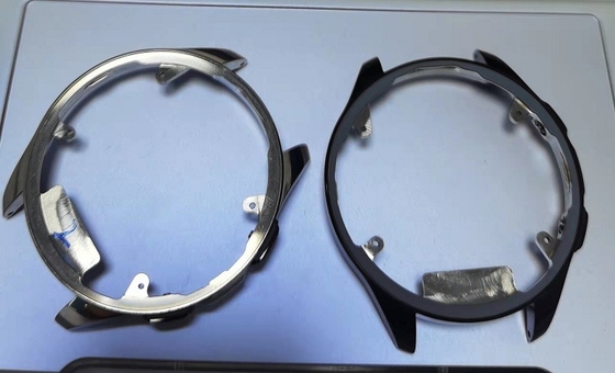 Black Titanium MIM Metal Injection Molding Housing For Watch Frame Silver